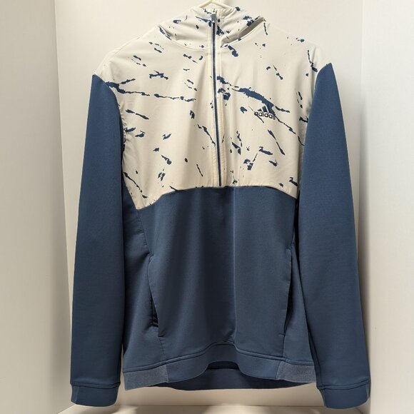 Adidas Cold.rdy Half Zip Hoodie in Navy & White (GR3123)